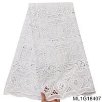 beautifical 2021 high quality hot sale nigerian water soluble lace fabrics african guipure lace fabric for wedding dress ml1g184