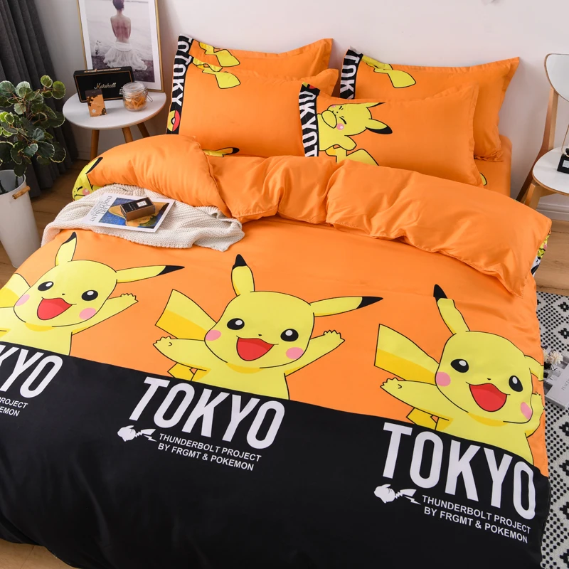 

Hot Sale Lightning Elf Bedding Cotton Printed Pillowcase Quilt Cover Bed Sheet Queen Size Bed King Size Bed Four-Piece Set
