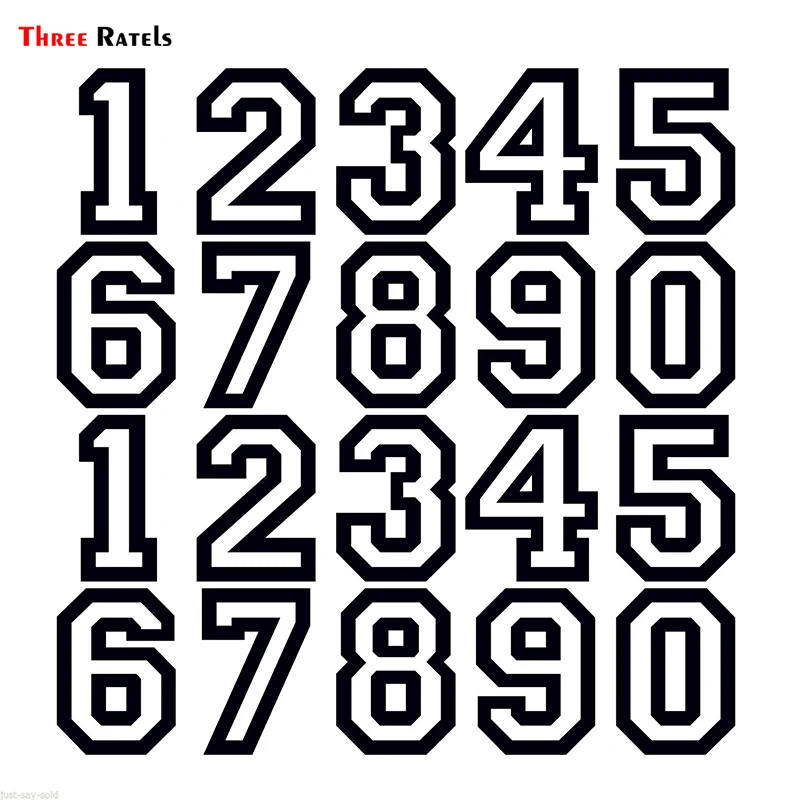 Три Ratels FTZ-220 винил высечки неоновая Люминесцентная Racing номерной знак Стикеры для