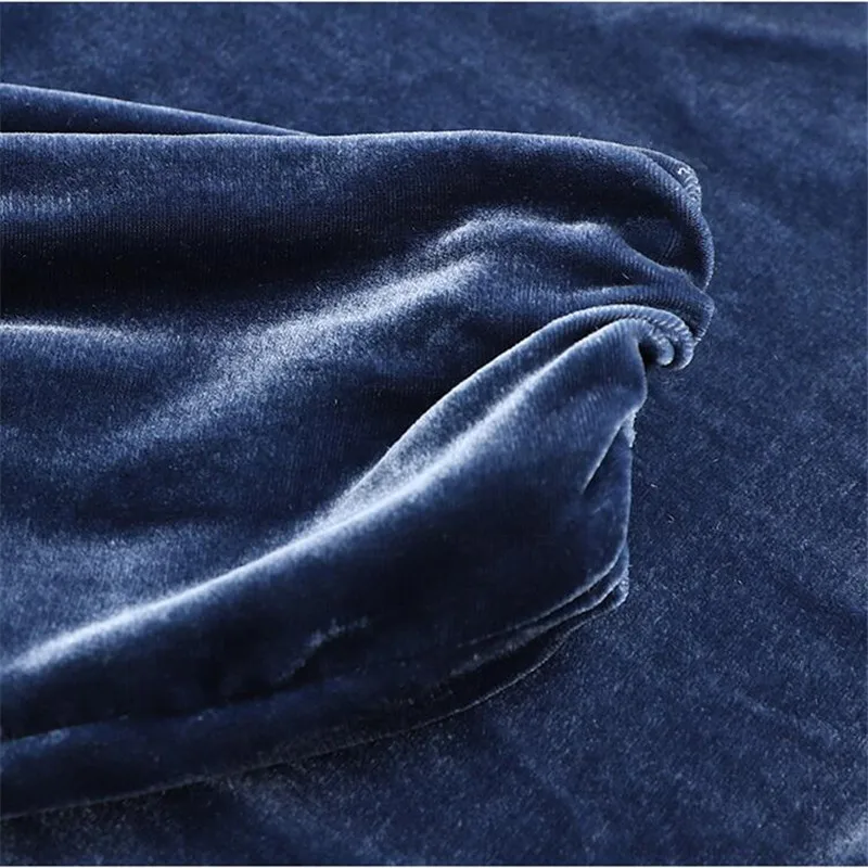 Женская бархатная блузка с длинным рукавом круглым вырезом и оборками 10 цветов