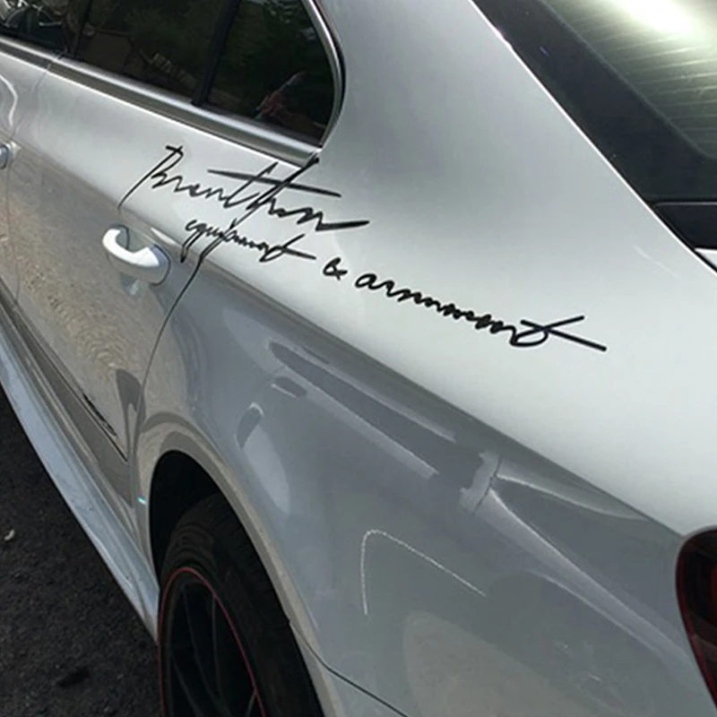 

English Words Car Body Rear Window Glass Decorative Stickers Auto Accessories