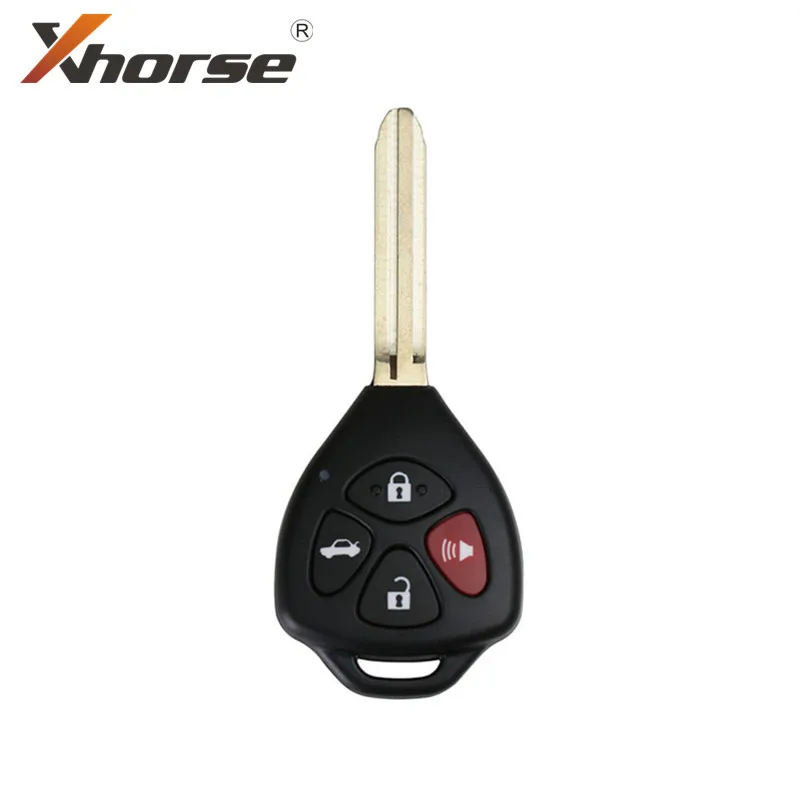 

Xhorse for Toyota Style Flat 4 Buttons Wired Universal Remote Key XKTO02EN Only 1Piece