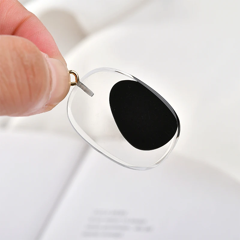 Высококачественный черный прозрачный акриловый эллиптический пояс висящий DIY