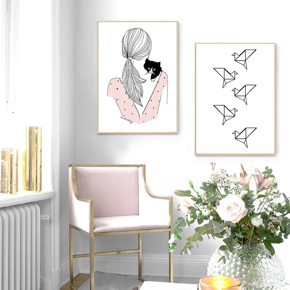 Оригами для маленьких девочек настенные художественные картины тысячи бумажных