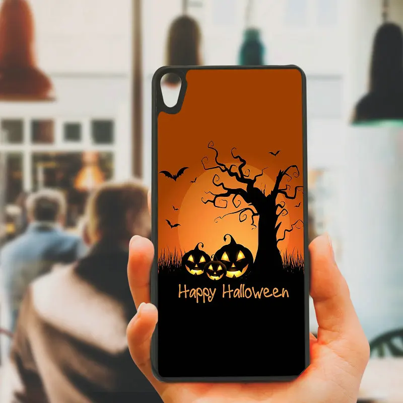 Cell Phone Case Hard Cover Happy Halloween Fabric Pumpkins for Sony Xperia z1 z2 z3 z4 z5 m4 m5 X XA XA1 XZ E4 E5 Compact Shell | Мобильные