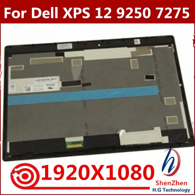 

Original 12.5" LCD Touch Screen For Dell XPS 12 9250 7275 FHD Touch screen LED LCD Assembly LQ125M1JW31
