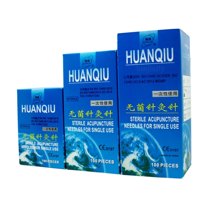 

new 100 pcs sterile acupuncture needle for single use with tube huanqiu acupuncture needle
