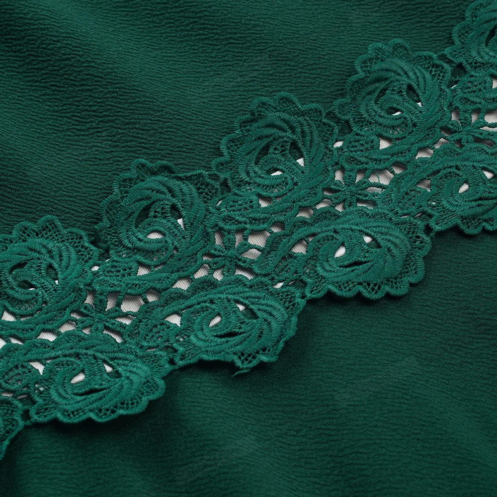 Женское кружевное платье Nice-forever однотонное осеннее платье-трапеция для