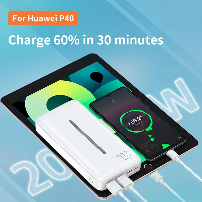 wopow power bank 20000mah qc3 0 pd 20w fast charging poverbank portable external battery charger powerbank 20000 mah for xiaomi free global shipping