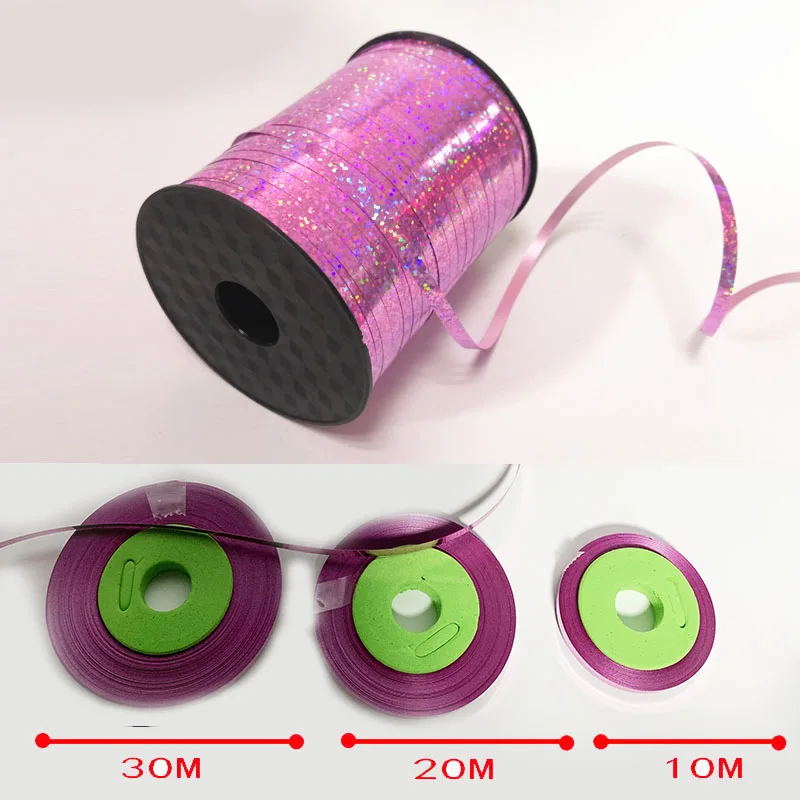 F Ynaayu 10 м 30 м красочные DIY ленты для воздушных шаров Подарочная сумка лента для торта аксессуары Принадлежности для дня рождения Свадебная вечеринка украшения - Цвет: F