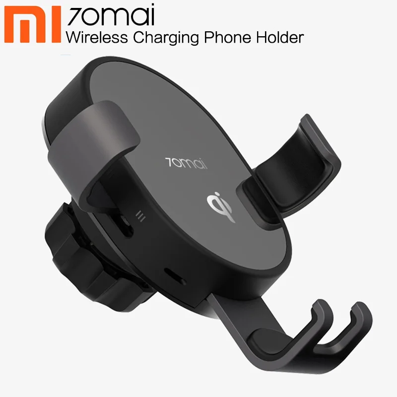 Xiaomi подставка для телефона 70mai Беспроводной Зарядки держатель для телефона в машину Для iPhone X XR Xs Макс Samsung Интеллектуальный Датчик Мобильный держатель для телефона автомобильный держатель телефона
