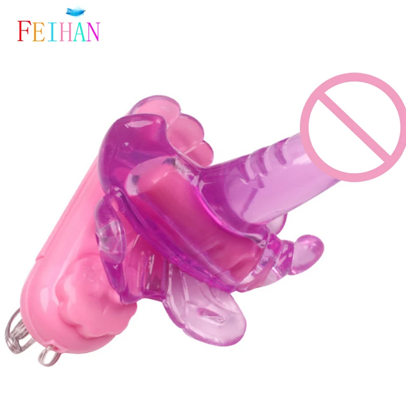 Переносной фаллоимитатор бабочка для женской мастурбации вибратор стимуляции