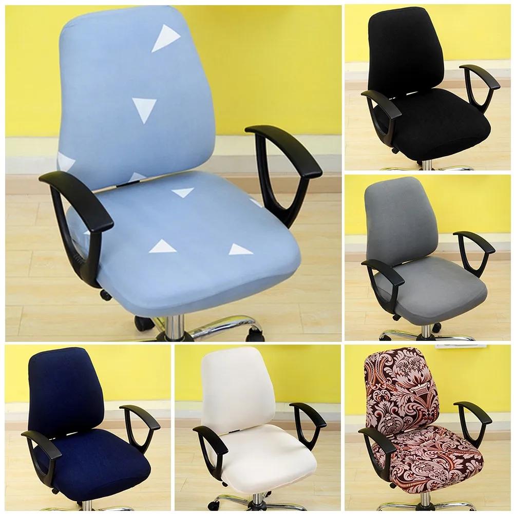 

Office Waterproof Split Chair Cover Removable Seat Cover Anti-wrinkle Anti-pilling Universal Swivel Armchair Stretch Cover