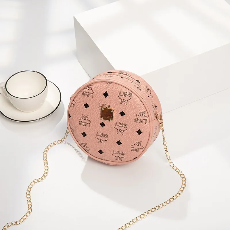 

Female bag women 2020 new texture printing ladies small round bag simple and versatile one-shoulder diagonal female bag