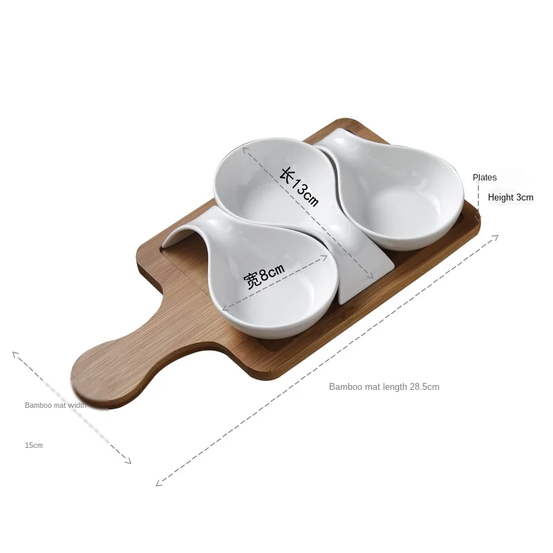 

Ceramic plate fruit plate salad bowl wooden tray Japanese tableware kitchen cooking tools home baking baking dish sauce dish