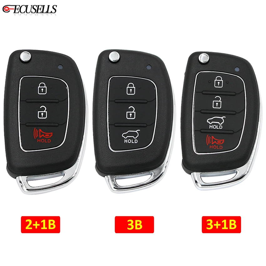 Складной чехол с дистанционным управлением для ключей 2 + 1/3/4 умный корпус от