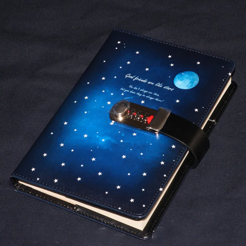 

Password Lock Notebook Creative Diary Notebook 260 Pages Students Secretly Keep Notebook Diary Hand Ledger Office Supplies