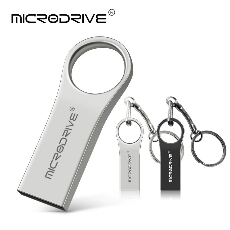 Водонепроницаемый usb флеш-накопитель 4 GB/8 GB/16 GB/32 GB/64 GB металлическая карта pendrive Memory Stick накопители u-диск с кольцом для ключей