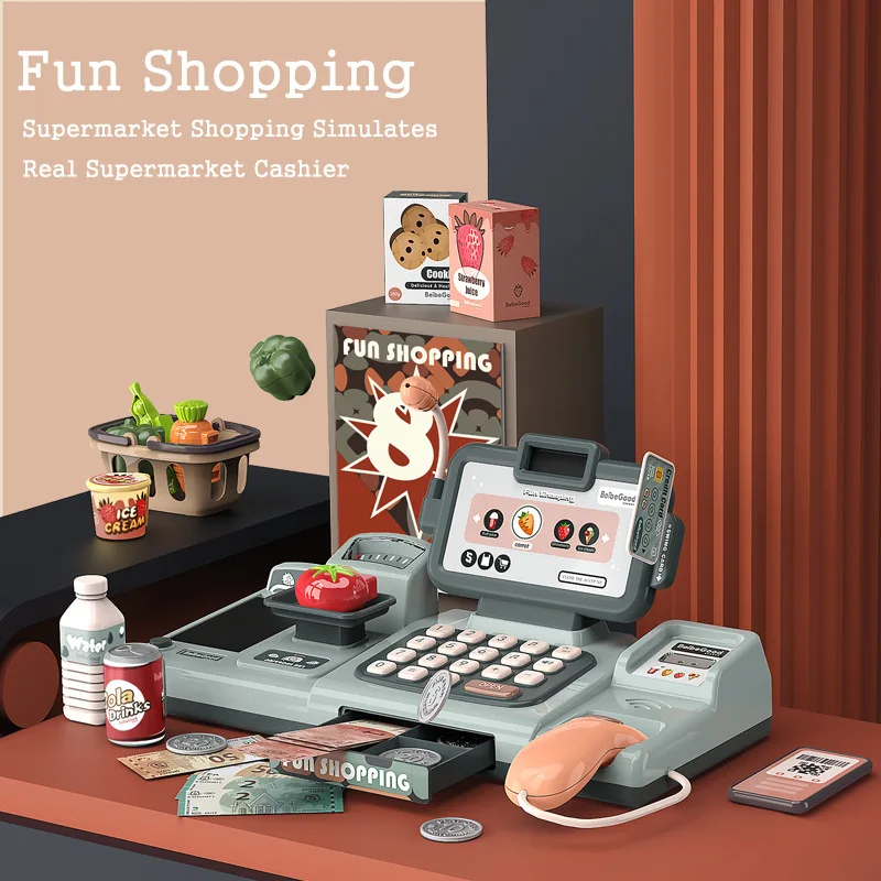 

Children Simulation Smart Cash Register Supermarket Convenience Store Play House Simulation Toy Puzzle Leisure Game Gift