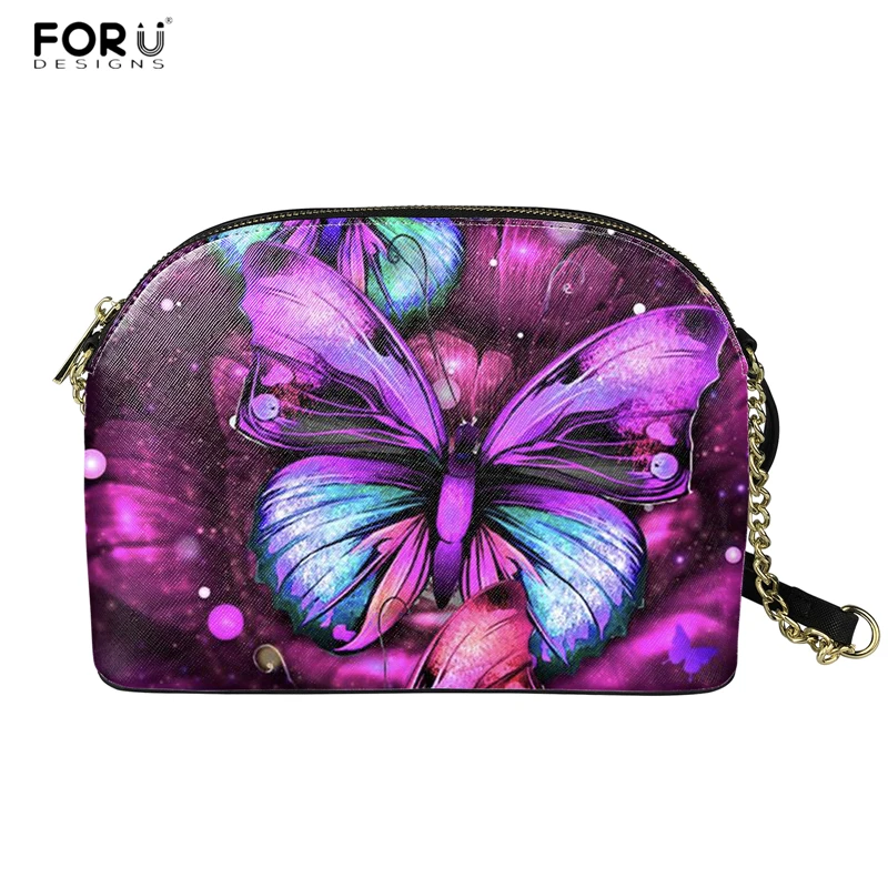 

FORUDESIGNS/3D красота с принтом бабочки для женщин Женская сумочка, кожзам, для путешествий, сумка для девочек-подростков, Повседневная сумка для ...