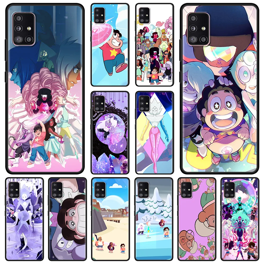 

Comics Steven Universe SmartPhone Case For Samsung Galaxy A51 A71 A72 A52 A32 A12 A02 A52s A21s A03s Black Silicone Fundas