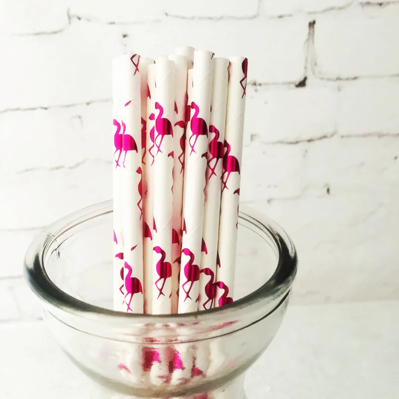 500 шт полосатые бумажные соломинки карамельного цвета фламинго девичник