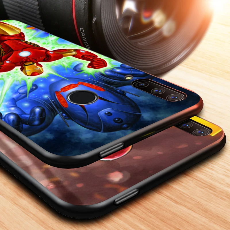 

Fashion Iron Man Marvel Soft TPU For Huawei Honor V30 30 X10 30i 10X 30S 20S View 20 V20 Pro Plus Lite RU Black Phone Case