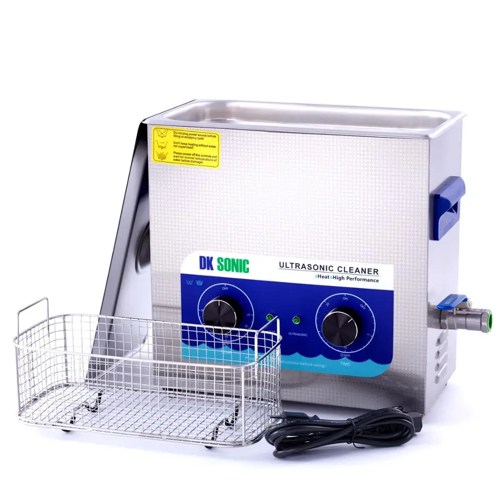 Коммерческий Ультра звуковой очиститель DK sonic 6L 180 Вт с нагревателем и корзиной