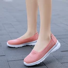 Женская Повседневная обувь; Удобная женская обувь на платформе; Дышащие тканевые кроссовки без застежки; Женская обувь; WJ018