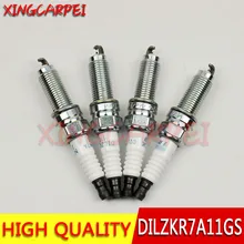 New (4pcs)12290 R41 L01 DILZKR7A11GS Car Spark Plug For Honda CR-V IV 12290-R41-L01 DILZKR7A11GS Auto Part