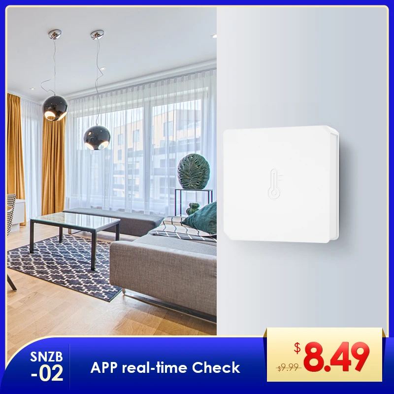 

Sonoff ZigBee Temperature And Humidity Sensor Smart Home eWeLink APP Real-time Check Work With ZBBridge Google Home Alexa