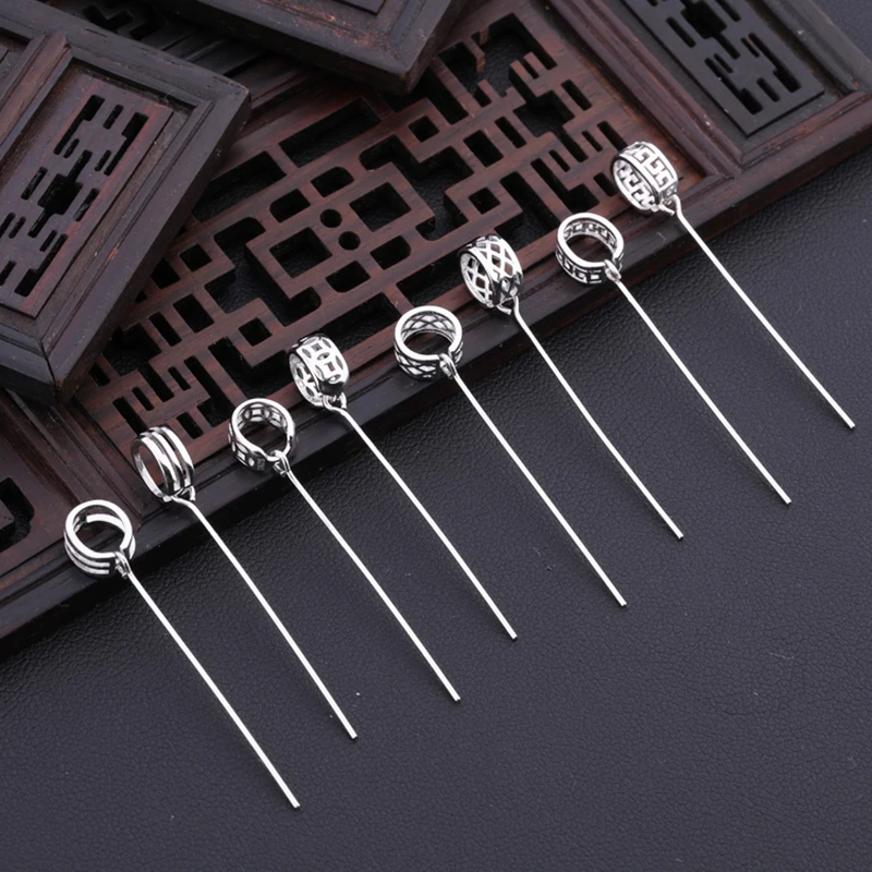 925 Sterling Silver Color DIY Connection buckle Making For Pendant Inlaid Beeswax Jade Connector Clasps Jewelry Accessories | Украшения и