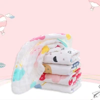 gauze towel for baby insulation baby wash towel with square small saliva newborn baby productsprinted towel