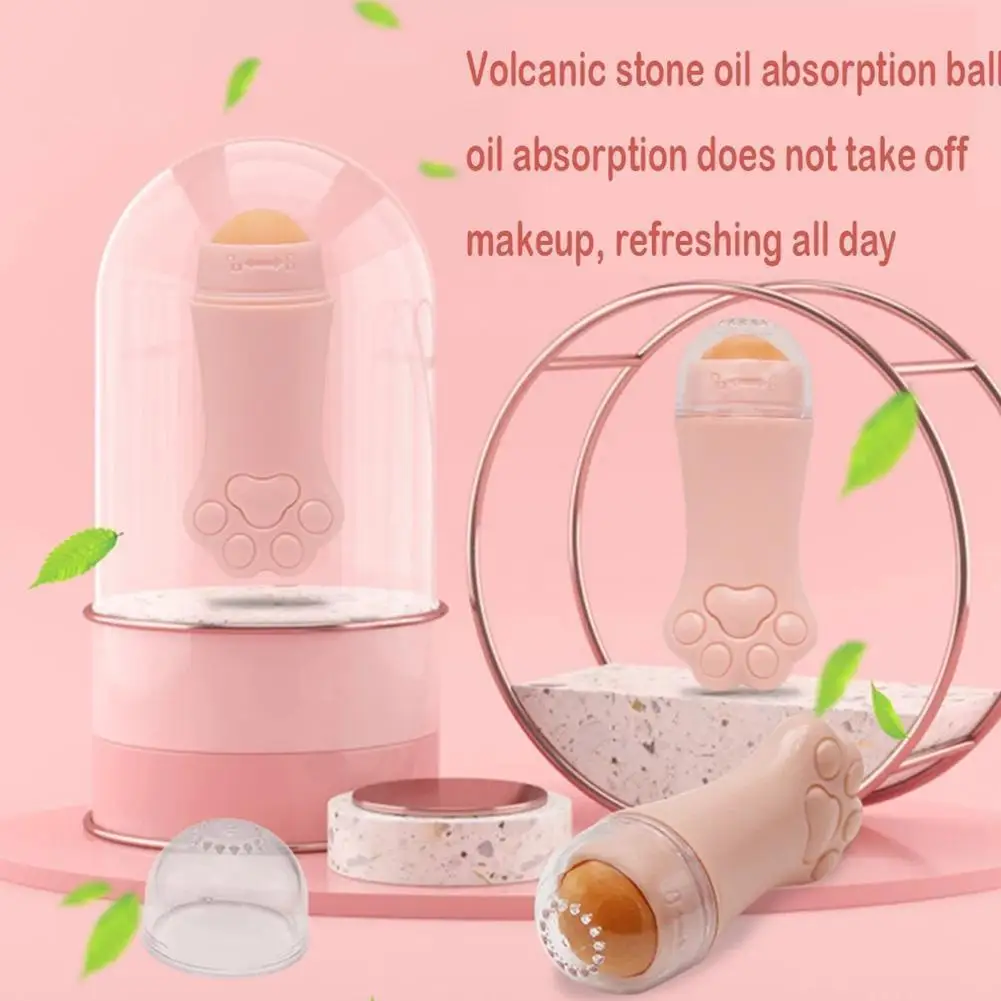 

Cat Claw Volcanic Stone Oil Absorbing Roller Facial Care Removal T-Zone Blackhead Removal Remove Tools Makeup Acne Oil Ball F4F8