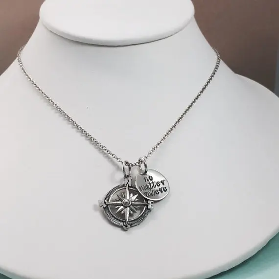 Новый Ретро компас независимо от того где буквенный ярлык Очаровательное