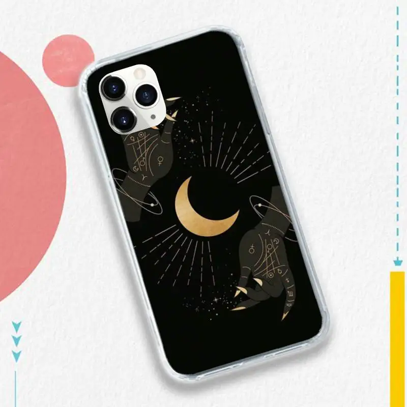

Art Sun Flowers Snake Moon aesthetics Phone Case for iPhone 11 12 pro XS MAX 8 7 6 6S Plus X 5S SE 2020 XR