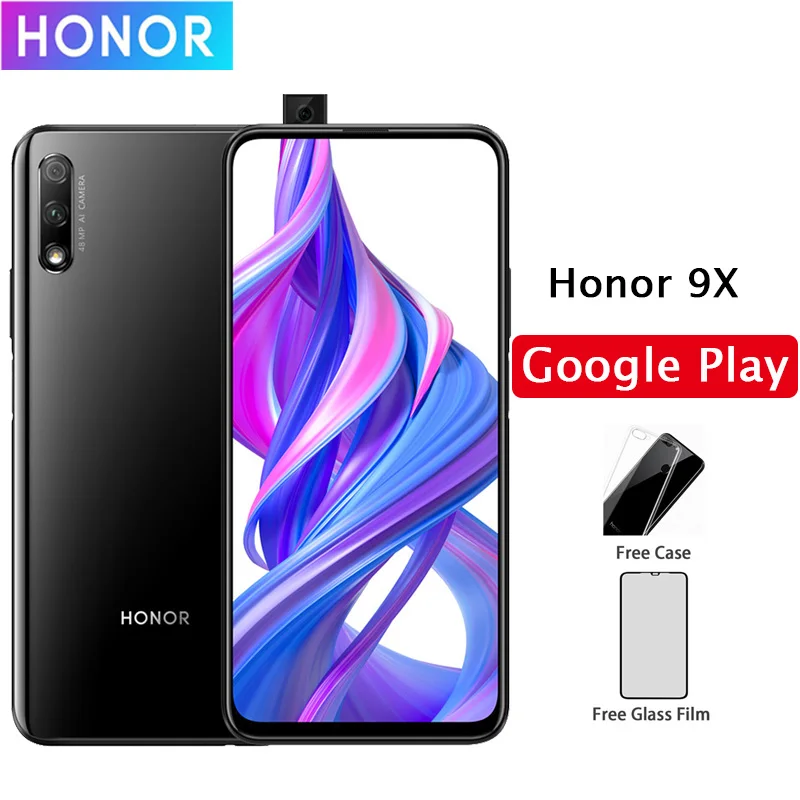 Смартфон Honor 9X Android 9 0 6 59 дюйма 2340X1080 4 + 64 ГБ 48 МП|Смартфоны| |