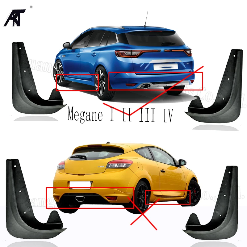 Брызговики брызговики Накладка для Renault Megane I II III IV Grand купе GT RS Trophy