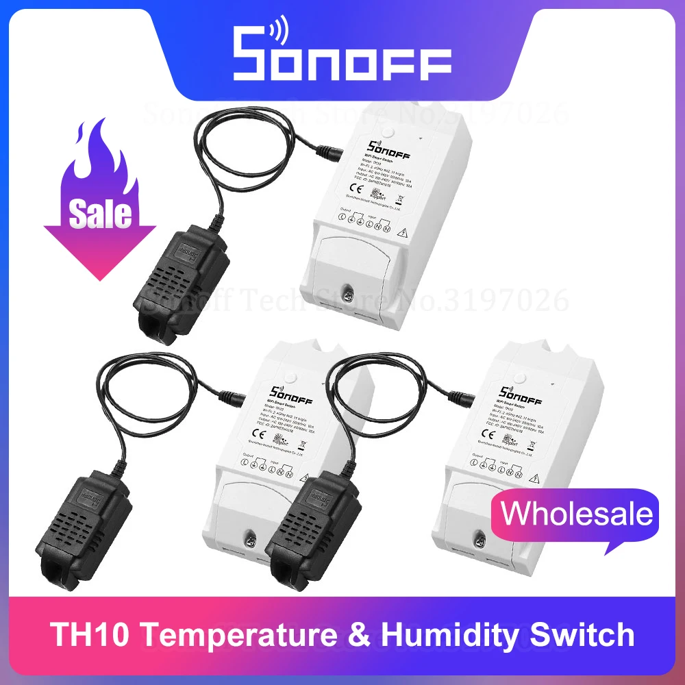 Itead Sonoff TH10 10A Wifi умный пульт дистанционного управления Переключатель датчик