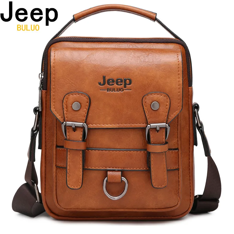 Мужская многофункциональная сумка jeep buluo оранжевая через плечо однолямочная для