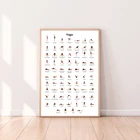 Плакат для занятий йогой, для начинающих женщин, для тренажерного зала, Постер, настенная живопись, декор для тренажерного зала картина, домашний декор, йога подарок