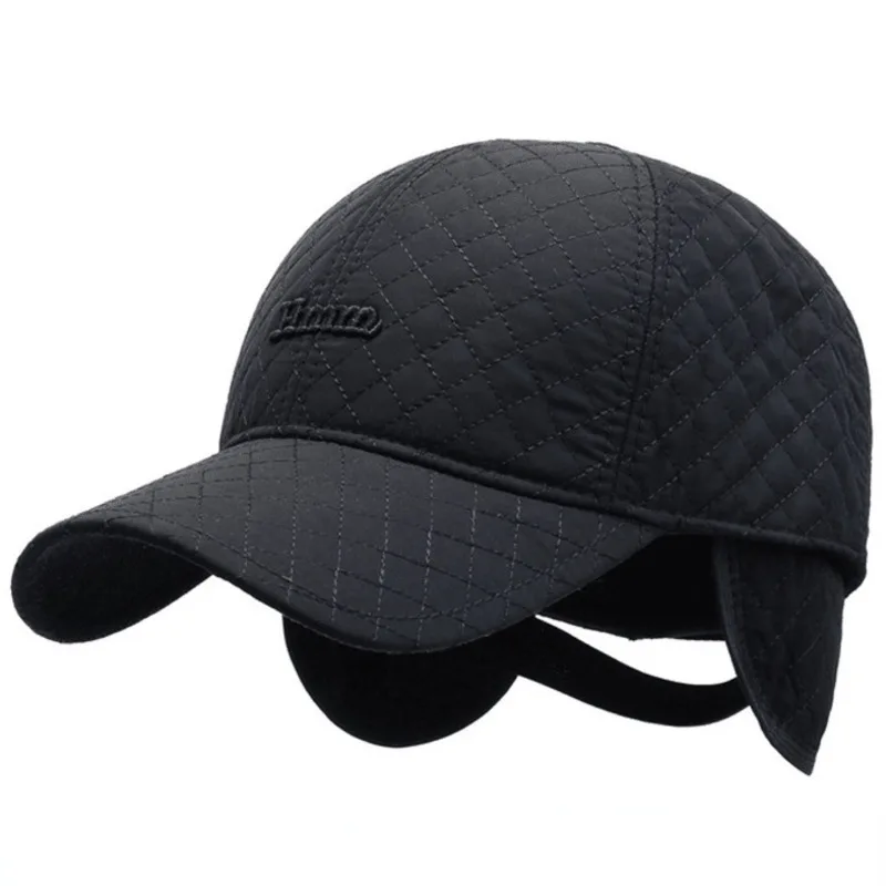 

Winter Warm Ear Protective Faux Fur Hunting Trapper Dad Hat With Fold Earmuffs Warmer Constructured Soft Cotton Cap Snapback Hat
