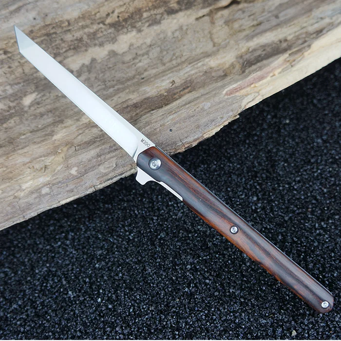 Outdoor survival folding knife ball bearing M390 steel desert iron wood camping hunting pocket knife EDC tool car multi-tool
