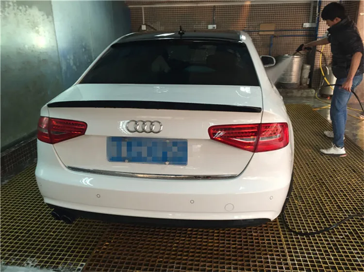 Для Audi A4 спойлер 2009 2013 GAKYV Спойлер ABS пластик Материал заднее крыло автомобиля