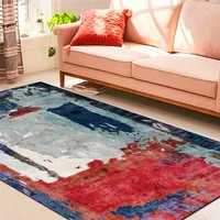 fashion abstract rug ink painting blue red wine red carpet living room bedroom bedside carpet kitchen bathroom floor mat