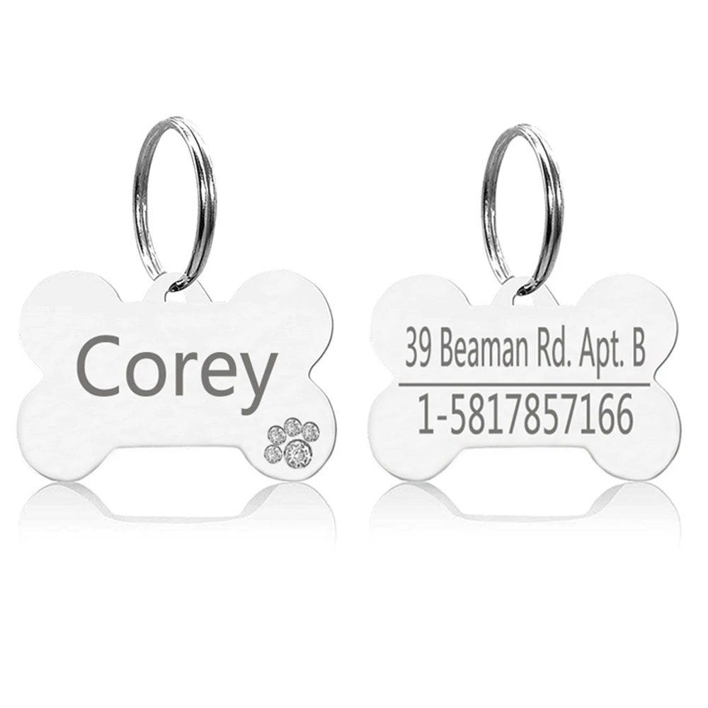 Собачьи бирки для собак персонализированная Выгравированная бирка из
