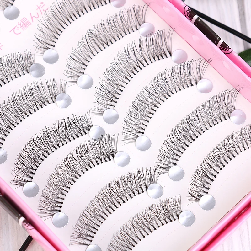 10 пар натуральные инструменты для макияжа без клея черные длинные Редкие