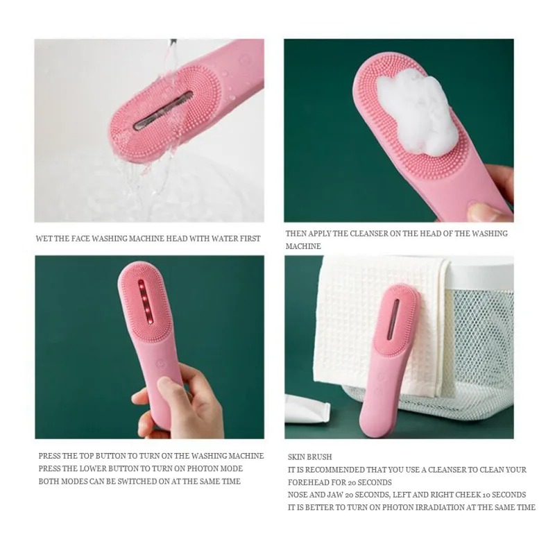 

New Waterproof Silicone Beauty Importer Cleanser Face Brush Skin Brush Travel Size Face Massager For Deep Cleansing