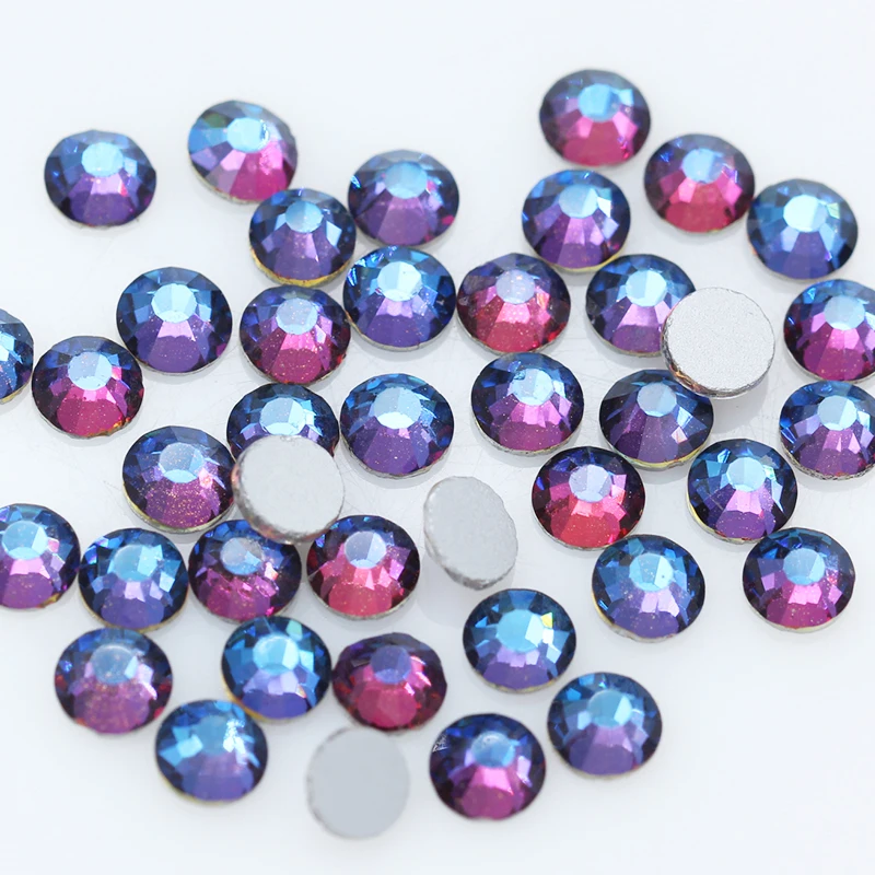 SS3-SS34 голубого пламени с украшением в виде кристаллов не Hotfix Flatback Стразы нейл-арта