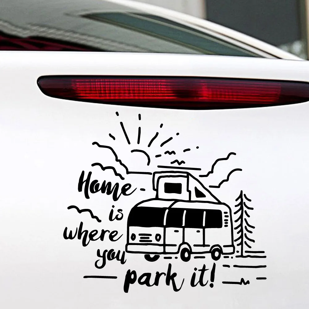 

Cool Design Home Is Where You Park It Stickers For Cars Funny Sticker On Car Stickers And Decals Rear Window Vinyl Car Styling